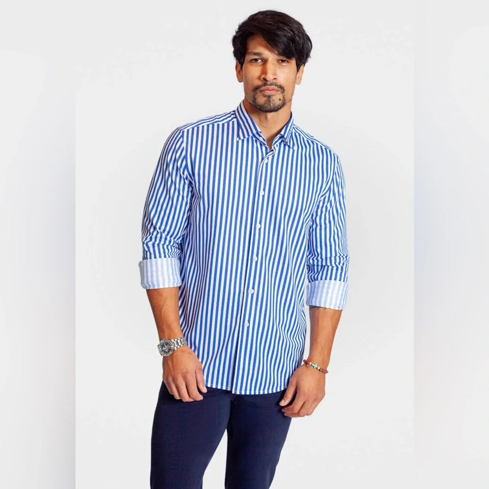 BUKI • The Go Big Stripe Long Sleeve Tech Shirt - Picture 3 of 9